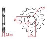 SPROCKET FRONT MTX 825 13T #520