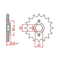 SPROCKET FRONT MTX 337 14T #520
