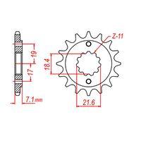 SPROCKET FRONT MTX 1321 12T #520