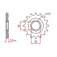 SPROCKET FRONT MTX 1323 13T #520