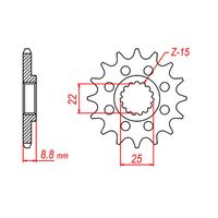 SPROCKET FRONT MTX 1901 12T #520