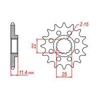 SPROCKET FRONT MTX 1902 14T #520