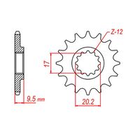 SPROCKET FRONT MTX 1906 14T #420