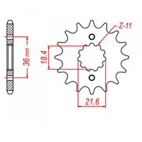 SPROCKET FRONT MTX 280 13T #520