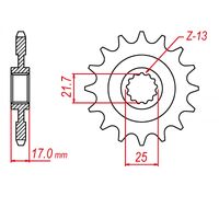 SPROCKET FRONT MTX 1381 16T #520