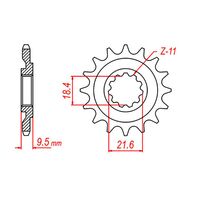 SPROCKET FRONT MTX 285 14T #520