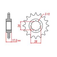 SPROCKET FRONT MTX 1371 16T #525