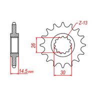 SPROCKET FRONT MTX 1332 17T #525
