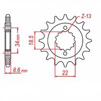 SPROCKET FRONT MTX 1908 14T #520