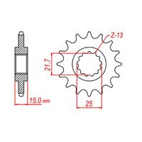 SPROCKET FRONT MTX 1182 14T #525