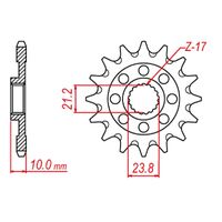 SPROCKET FRONT MTX HORNET LIGHTENED MX 1443 13T #520