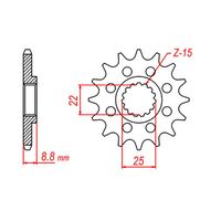 SPROCKET FRONT MTX HORNET LIGHTENED MX 190113T #520