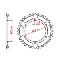 SPROCKET REAR MTX6 42T #525 8.5mm holes