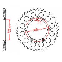 SPROCKET REAR MTX 805 50T #428