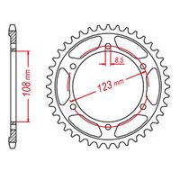 SPROCKET REAR MTX 025 60T #428
