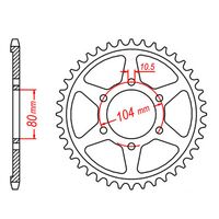 SPROCKET REAR MTX 488 40T #530