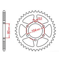 SPROCKET REAR MTX 501 33T #630