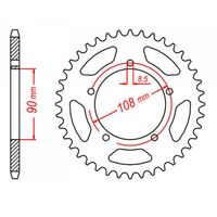 SPROCKET REAR MTX 1022 40T #530