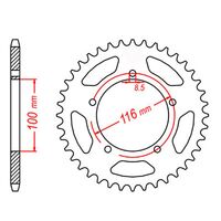 SPROCKET REAR MTX 464 43T #420