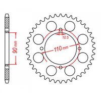 SPROCKET REAR MTX 840 37T #530