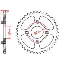 SPROCKET REAR MTX 256 44T #420