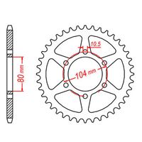 SPROCKET REAR MTX 478 40T #520