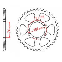 SPROCKET REAR MTX 481 42T #530