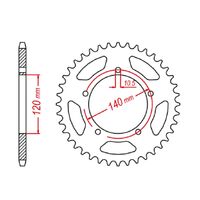 SPROCKET REAR MTX 1793 43T #520