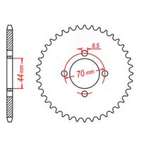 SPROCKET REAR MTX 1795 22T #520