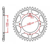 SPROCKET REAR MTX 1874 56T #428