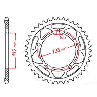 SPROCKET REAR MTX 1877 41T #525