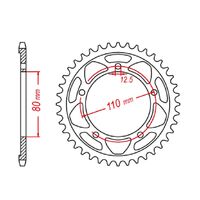 SPROCKET REAR MTX 2012 42T #520