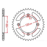 SPROCKET REAR MTX 798 44T #428