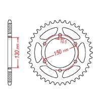 SPROCKET REAR MTX 305 45T #520