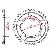 SPROCKET REAR MTX 1800 40T #530