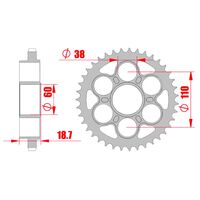 SPROCKET REAR MTX 50900 40T #530