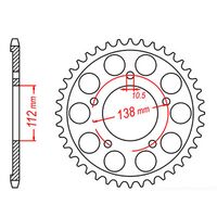 SPROCKET REAR MTX 1871 48T #530
