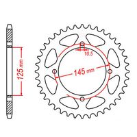 SPROCKET REAR MTX 857 40T #520