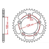 SPROCKET REAR MTX 744 36T#525