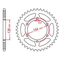 SPROCKET REAR MTX 009 47T #520