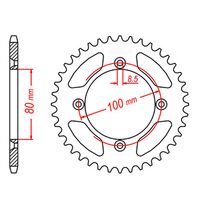 SPROCKET REAR MTX 1214 51T #420
