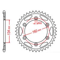 SPROCKET REAR MTX 1306 40T #530