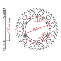 SPROCKET REAR MTX 245/3 40T #520