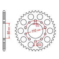 SPROCKET REAR MTX 1332 40T #525
