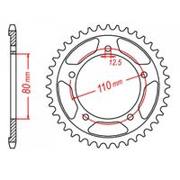 SPROCKET REAR MTX 2010 40T #530