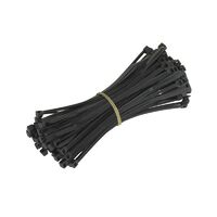 WHITES CABLE TIES 195 X 4.8 mm 100pcs/BAG BLK