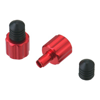DRC Air Valve Caps with Valve Wrench (2 Pack) - Red