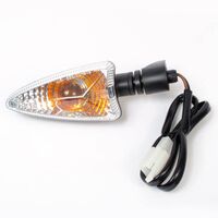 WHITES FLASHER EURO - ARROW SHAPE - BMW/TRI/YAM/APR PAIR