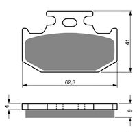 BRAKE PADS GOLDFREN GF001 - S3