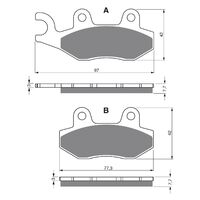 BRAKE PADS GOLDFREN OFFROAD RACING GF002 - K5 ( PR46 )